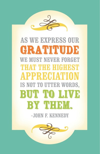 JFK On Gratitude