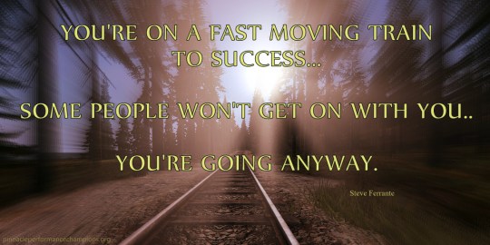 Fast Moving Train To Success
