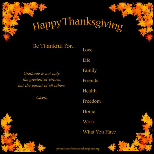 Happy Thanksgiving Gratitude