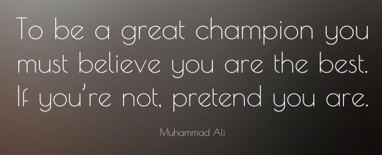 To Be A Great Champion